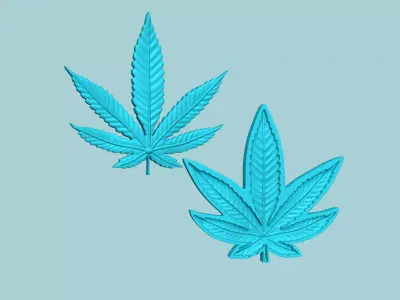 Cannabis Leaf - Molding Artificial EVA Craft 3D print model
