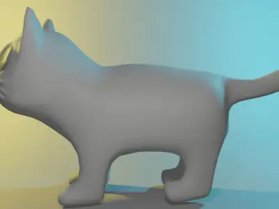 cat 3d model Low-poly 3D model purchase
