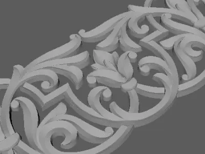 Central decor ornament for furniture 3D model 538