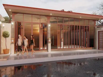 DESAIN KAFE ALA JEPANG 3D model