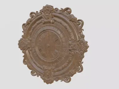Wooden Clock Decor 3D print model 4