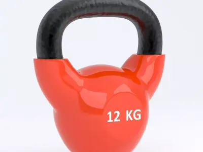 Kettlebell 12 KG RED 3D model
