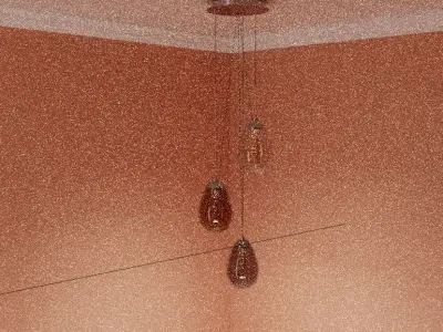 Hanging Lamp Low-poly 3D model