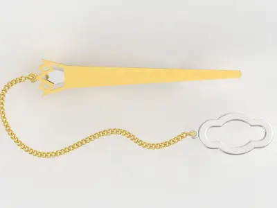 gold tie clip sj0008 3D print model