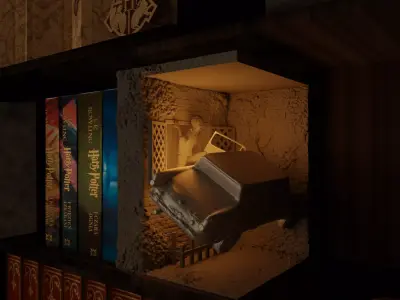 Lamp Harry Potter escapes from home in Ron Weasleys car 3D print model