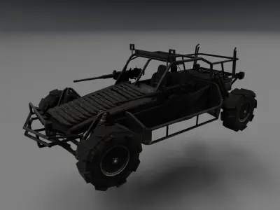 adventure car  Low-poly 3D model