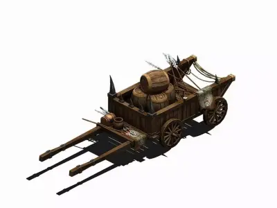 War tools - cast stone car 3D model