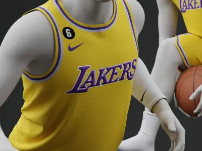 Los Angeles Lakers Home Jersey 2023 3D model