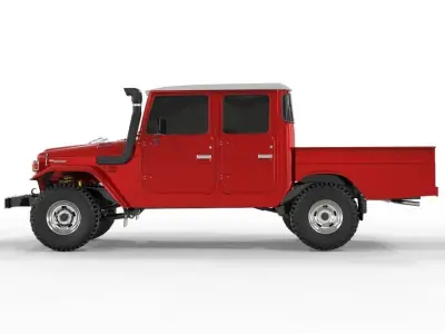 1980 Toyota Land Cruiser FJ45 Double Cab  3D model