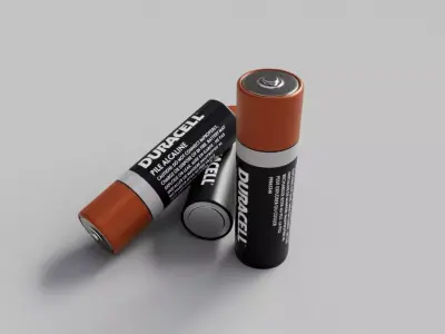 AA Battery 3D Model PBRTextured  LowPoly  Game Ready Low-poly 3D model