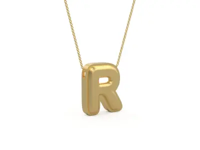 Model 1201 R Initial Letters Charm Balloon 20mm 3D print model
