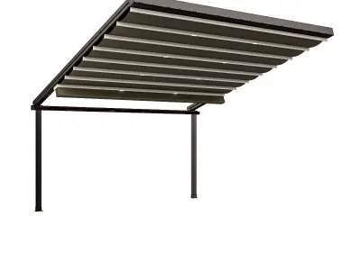 Motorized Pergola 5 worn steel 3D model
