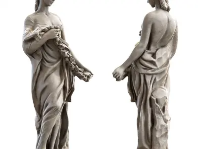 Woman Sculpture Low-poly 3D model