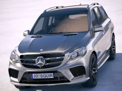 Mercedes GLE43 AMG wagon 2018 3D model