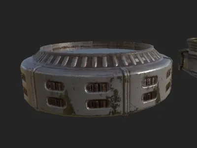 Metal Dome Low-poly 3D model