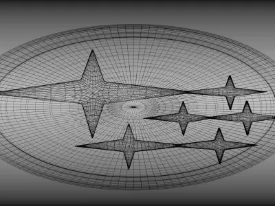 Subaru logo 3D model