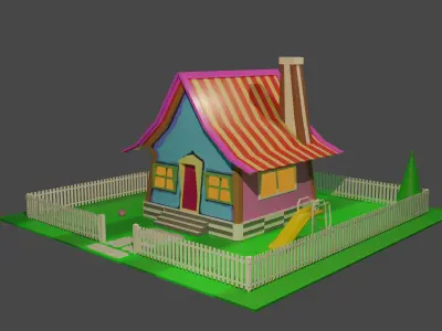 House Cartoon Free low-poly 3D model