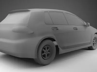Car 3D Model volkswagen golf Free 3D model