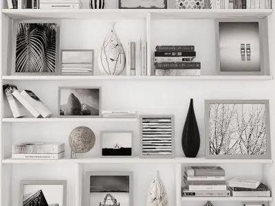decoration set 8 shelf 3D model