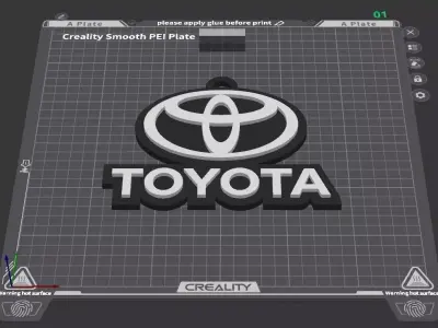 Toyota keychain 01 3D print model