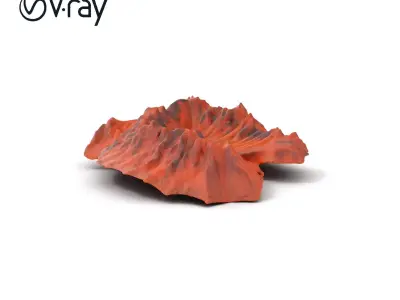 Martian Landscape Crater Terrain Model Pack Low-poly 3D model