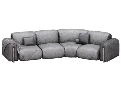  Colle Sectional Sofa With Right Wedge By Natuzzi 3D model