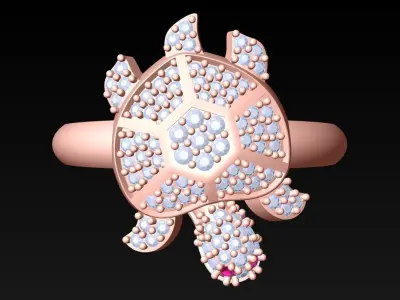 Turtle Ring - SN340 3D print model