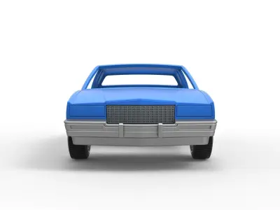 Shell and wheels Cadillac Eldorado Biarritz 1989 1 to 25 3D print model