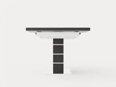 Macahan Extensionable Dining Table 140 Cm Low-poly 3D model