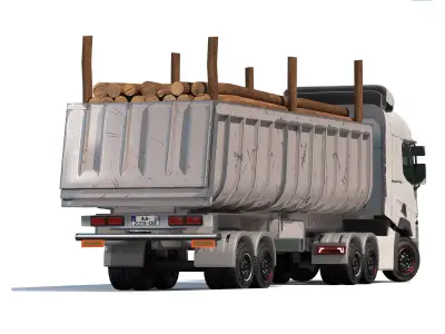Renault truck trailer 3D model