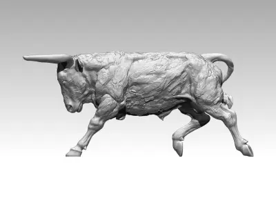 Modern Art Home Decor Abstract Bull  3D print model