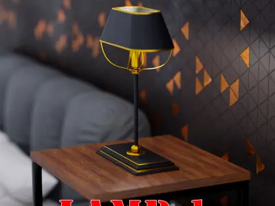 BEDSIDE LAMPS collection Low-poly 3D model