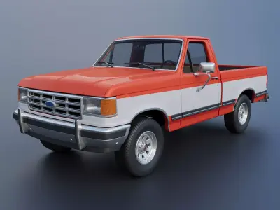 Pickup Truck F-150 Short Bed 1987 3D print model