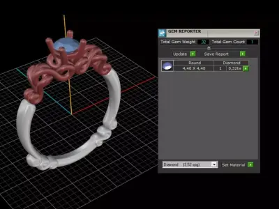 ring woman  3D print model 124