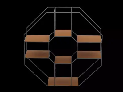 Geometrical Furniture Design Low-poly 3D model