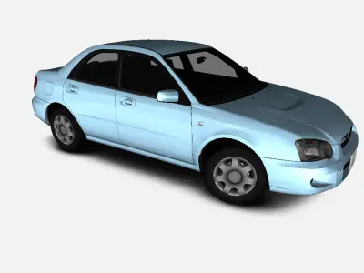 Subaru Impreza GDB 15I FWD JDM 2003 Gameready Low-poly 3D model