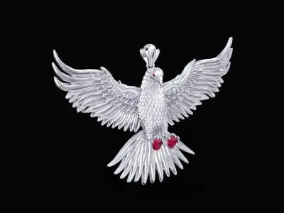 Eagle Wings Pendant 3D Model for Jewelry Design 1574 3D print model