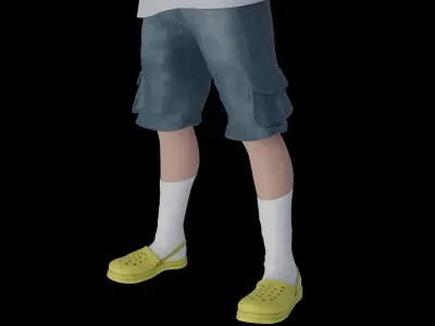 Man Character Old School Small Man 3D model