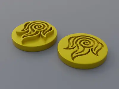 Avatar Elemental Symbols 3D print model