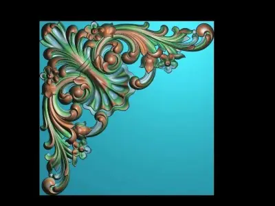 3d model of flowers and leaves 3D print model