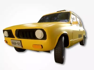 Taxi Yellow Cab - Photo Real 3D model