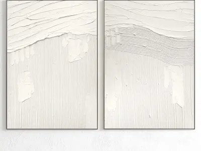 Plaster Two Photo Frame 263 Low-poly 3D model