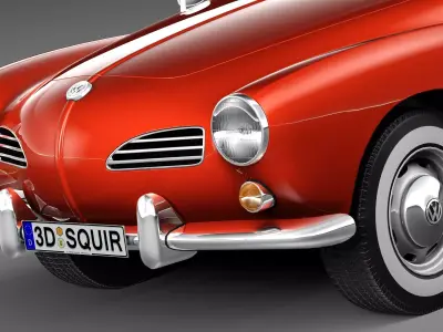 Volkswagen Karmann Ghia Coupe 1955-1974 3D model
