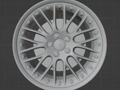 Speedline - 2 Piece Wheels - Game Ready Low-poly 3D model