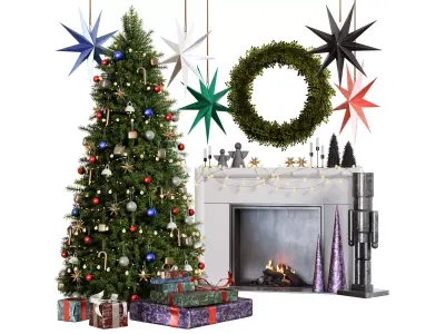 Christmas Trees - Happy New Year 3D model
