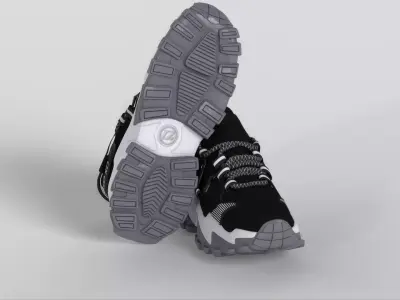  AMLANG Womens Walking Running Shoes Non-Slip Athletic Tennis Low-poly 3D model