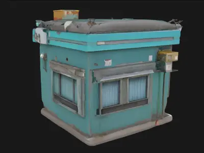 Tech Shack  Makeshift Technology Hub with a Futuristic Edge 3D model
