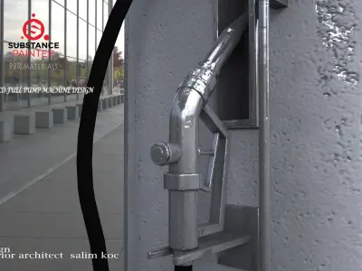  OLD BP GASOLINE PUMP DESIGN Low-poly 3D model