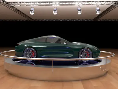 Green concept car 3D model