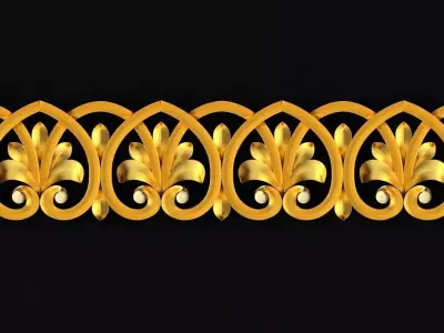 Central decor ornament for furniture 3D model 165